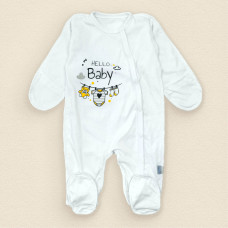 Чоловічок для новонароджених Hello Baby, кулір, білий