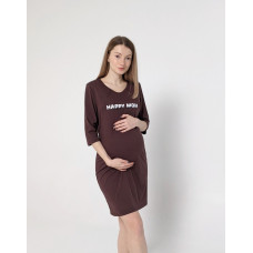 Нічна сорочка для годування Happy Mom, шоколад