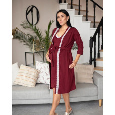 Комплект халат і нічна сорочка Lace Burgundy Комплект халат і нічна сорочка Lace Burgundy